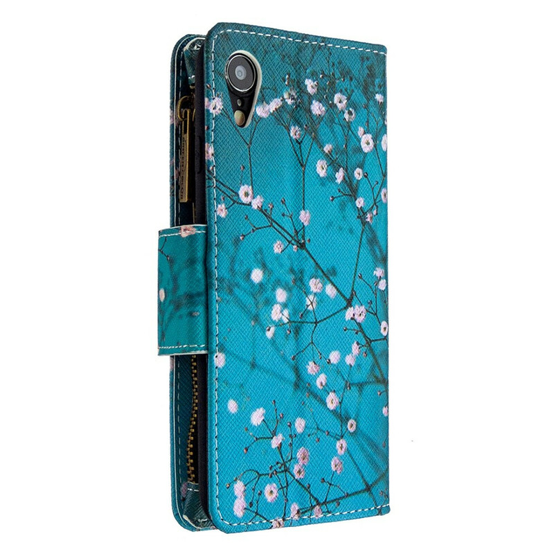 Housse iPhone XR Poche Zippée Arbre
