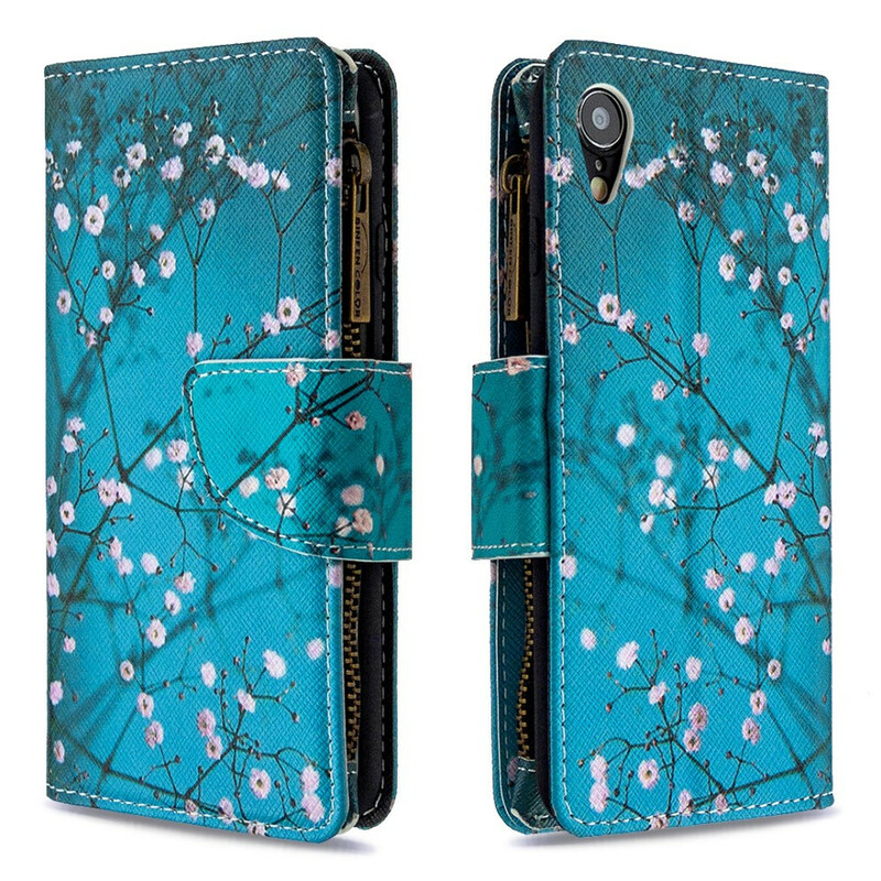 Housse iPhone XR Poche Zippée Arbre