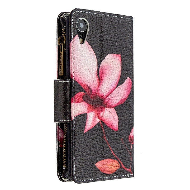 Housse iPhone XR Poche Zippée Fleur Housse iPhone XR Poche Zippée Fleur