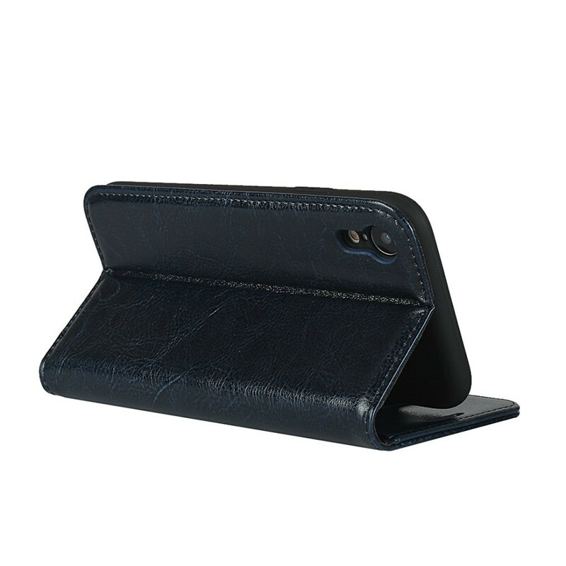 Flip Cover iPhone XR Cuir Véritable Ma Coque