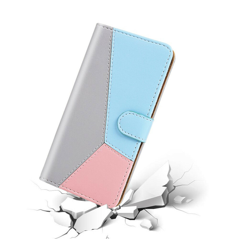 Housse Samsung Galaxy A51 Effet Cuir Tricolore Housse Samsung Galaxy A51 Effet Cuir Tricolore