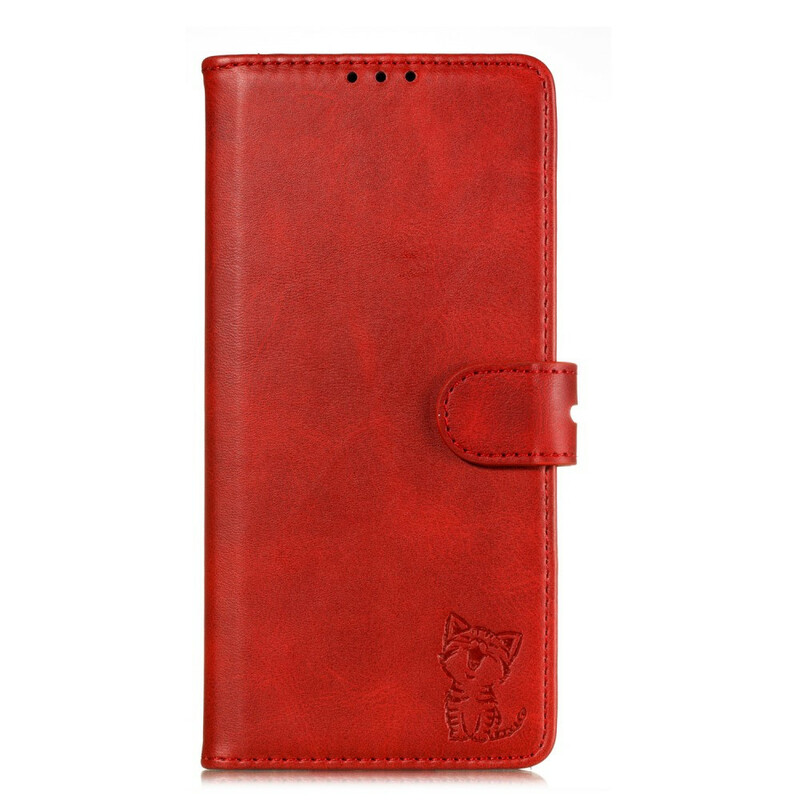 Housse Samsung Galaxy A51 Simili Cuir Chaton Housse Samsung Galaxy A51 Simili Cuir Chaton