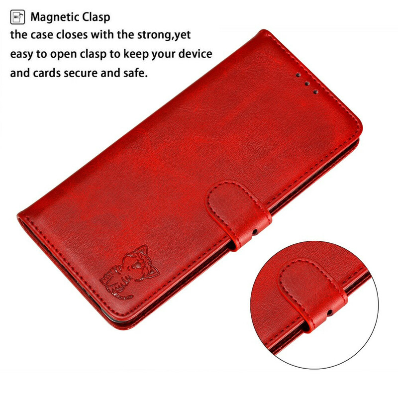 Housse Samsung Galaxy A51 Simili Cuir Chaton Housse Samsung Galaxy A51 Simili Cuir Chaton