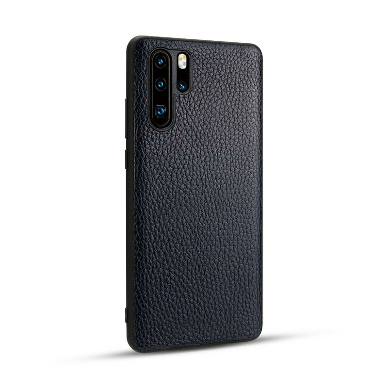 Coque Huawei P30 Pro Véritable Cuir Litchi