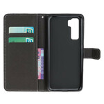 Housse Huawei P40 Lite 5G Yeux de Chat Noir à Lanière Housse Huawei P40 Lite 5G Yeux de Chat Noir à Lanière