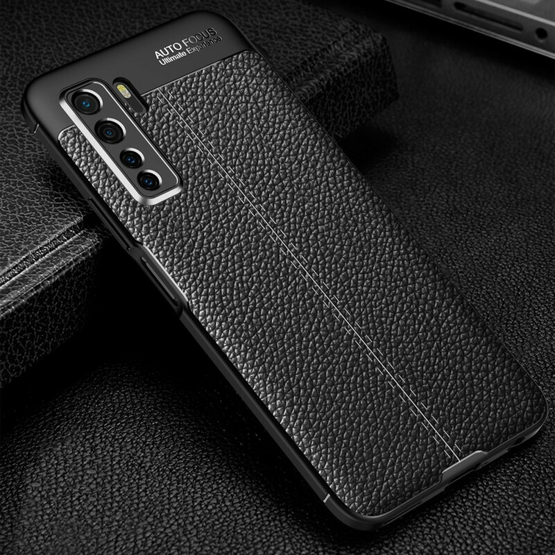 Coque Huawei P40 Lite 5G Texture Cuir Litchi