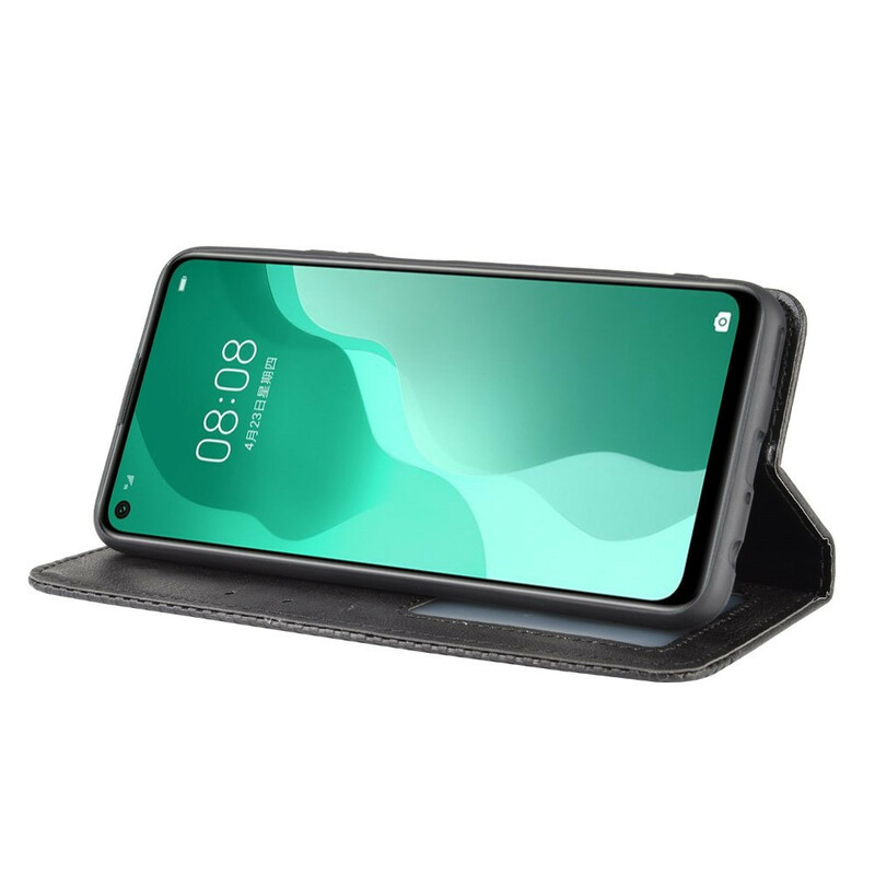 Flip Cover Huawei P40 Lite 5G Effet Cuir Vintage Stylisé Flip Cover Huawei P40 Lite 5G Effet Cuir Vintage Stylisé