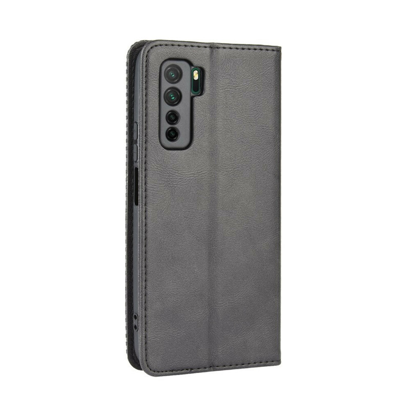 Flip Cover Huawei P40 Lite 5G Effet Cuir Vintage Stylisé Flip Cover Huawei P40 Lite 5G Effet Cuir Vintage Stylisé