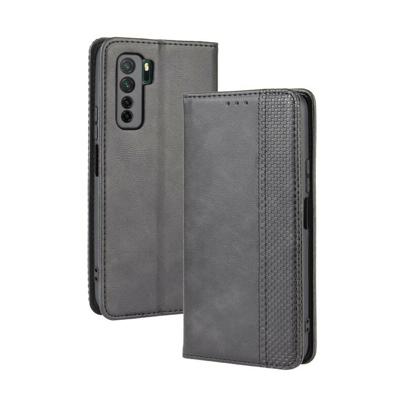 Flip Cover Huawei P40 Lite 5G Effet Cuir Vintage Stylisé Flip Cover Huawei P40 Lite 5G Effet Cuir Vintage Stylisé