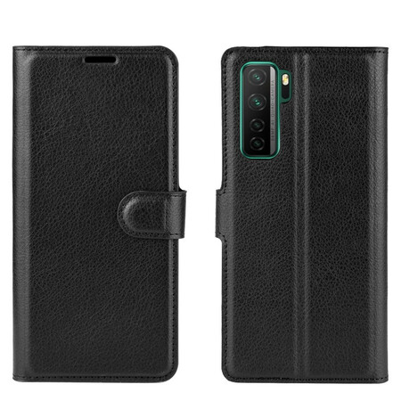 Housse Huawei P40 Lite 5G Simili Cuir Litchi Classique