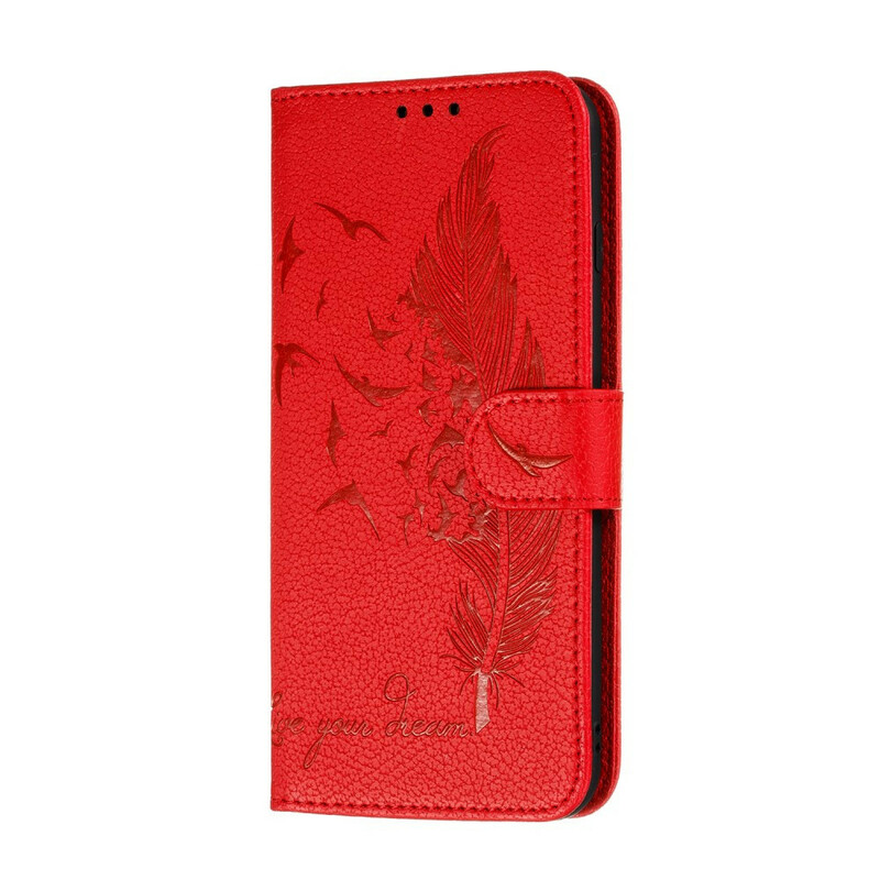 Housse Samsung Galaxy A21s Simili Cuir Live Your Dream