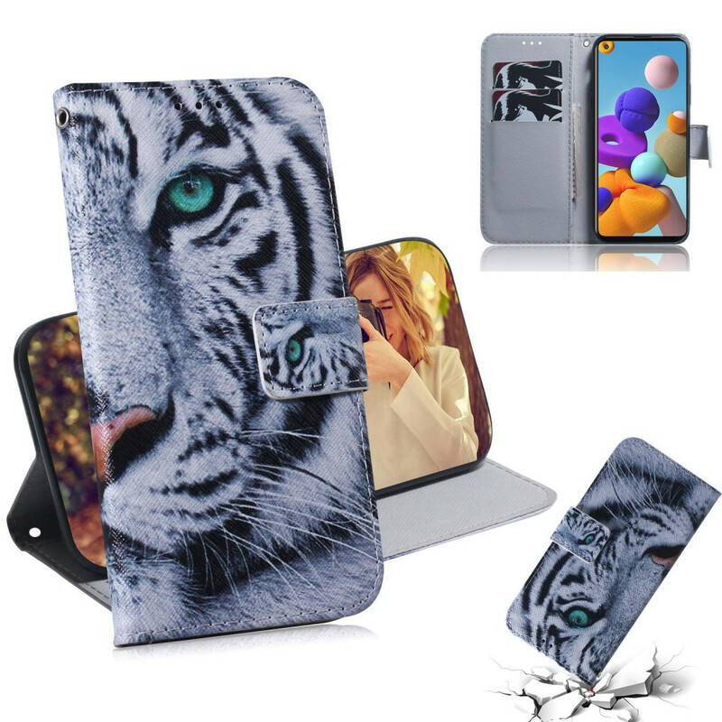 Housse Samsung Galaxy A21s Face de Tigre Housse Samsung Galaxy A21s Face de Tigre