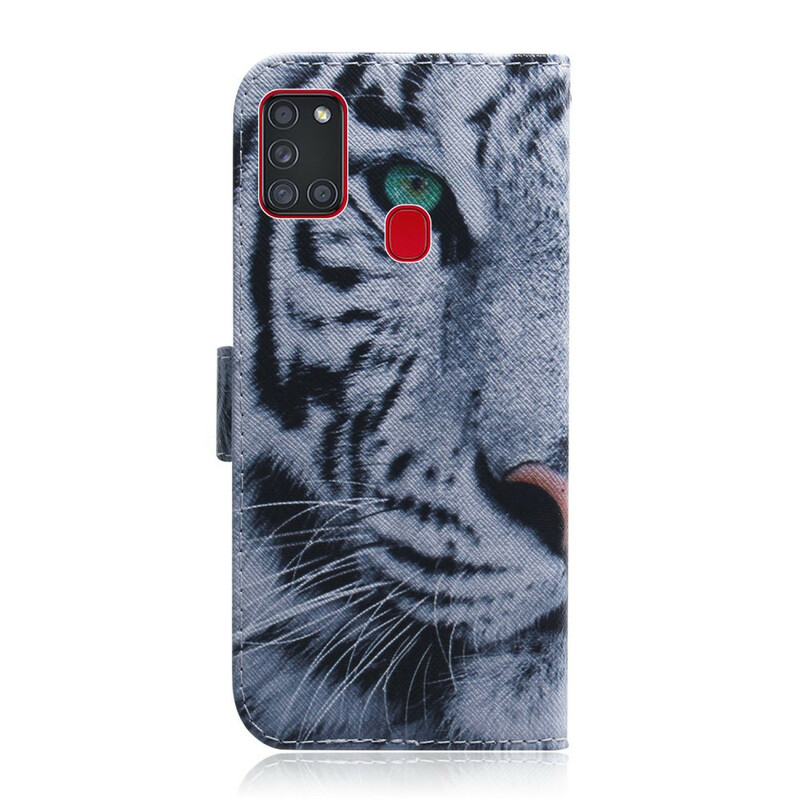 Housse Samsung Galaxy A21s Face de Tigre Housse Samsung Galaxy A21s Face de Tigre