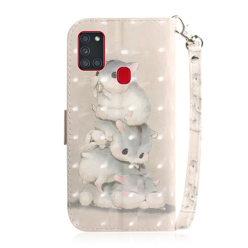 Housse Samsung Galaxy A21s Hamsters à Lanière Housse Samsung Galaxy A21s Hamsters à Lanière