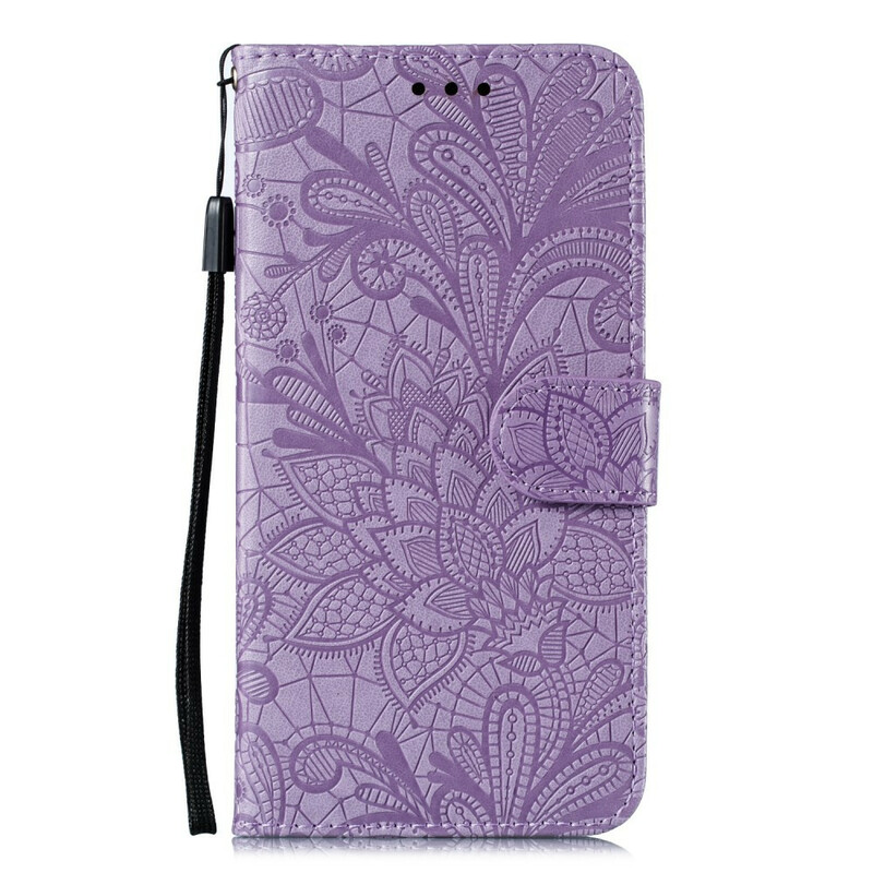 Housse Samsung Galaxy A21s Fleurs Tribales à Lanière Housse Samsung Galaxy A21s Fleurs Tribales à Lanière