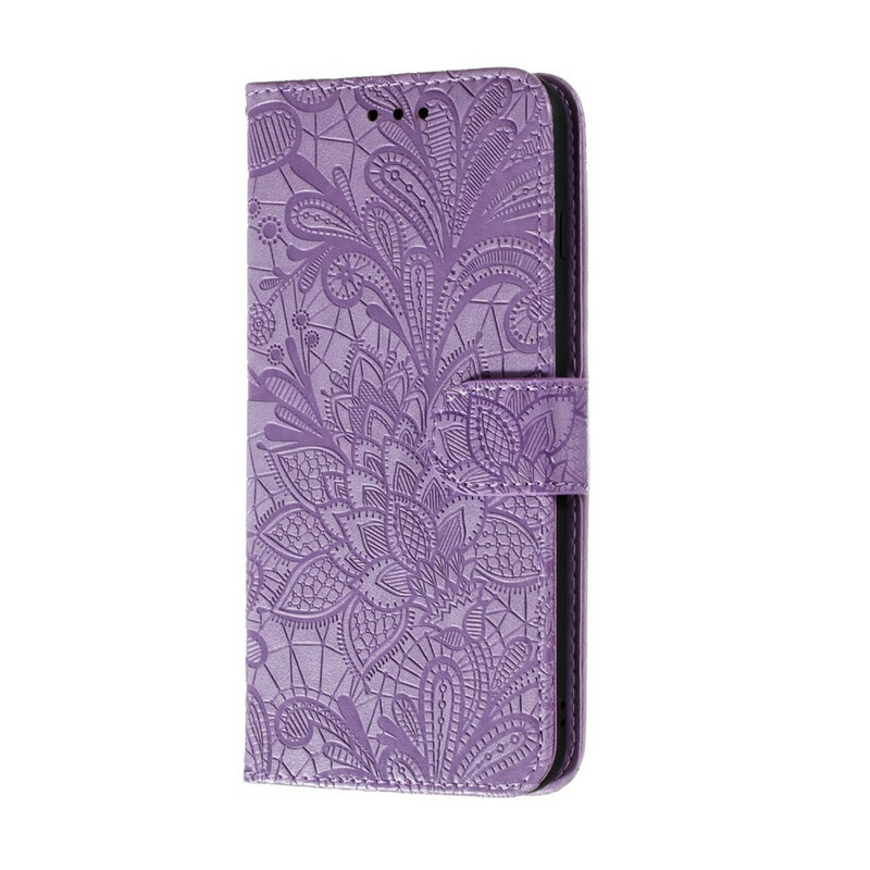 Housse Samsung Galaxy A21s Fleurs Tribales à Lanière Housse Samsung Galaxy A21s Fleurs Tribales à Lanière