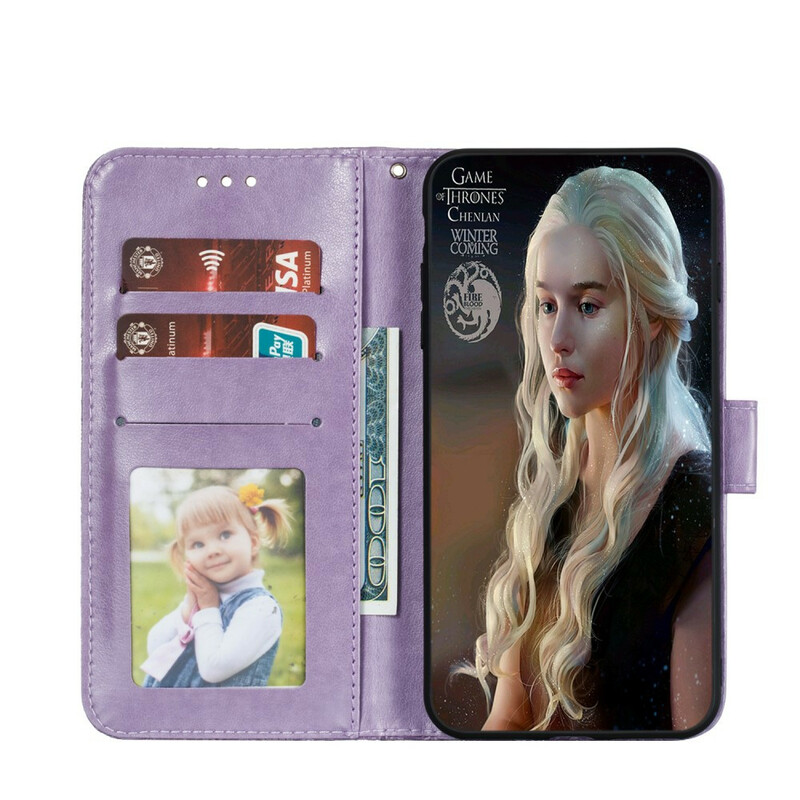 Housse Samsung Galaxy A21s Fleurs Tribales à Lanière Housse Samsung Galaxy A21s Fleurs Tribales à Lanière