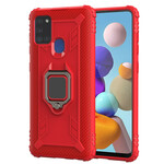 Coque Samsung Galaxy A21s Ring et Fibre Carbone Coque Samsung Galaxy A21s Ring et Fibre Carbone