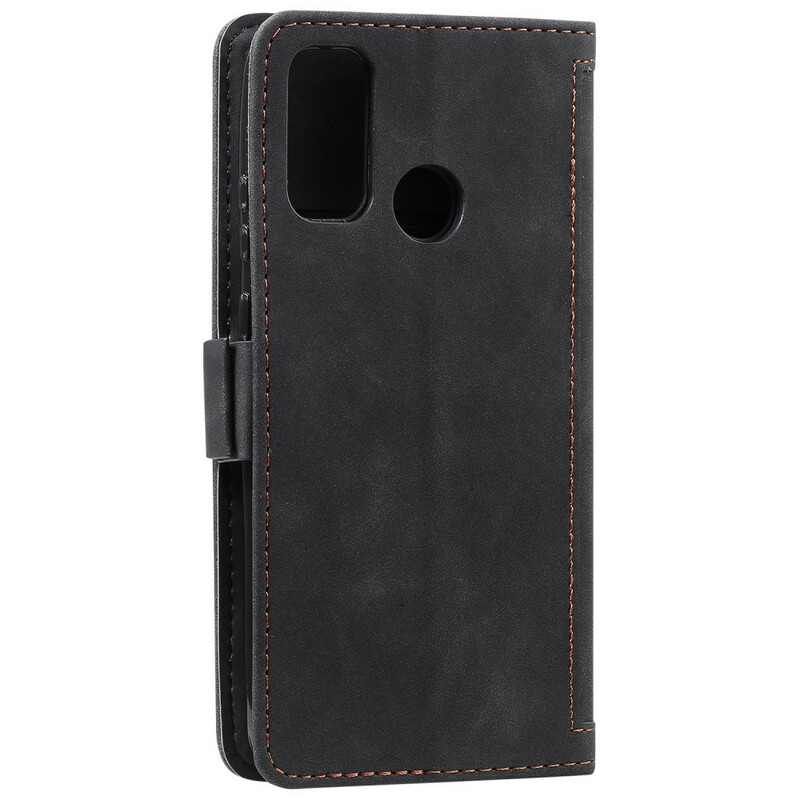 Housse Samsung Galaxy A21s Simili Cuir Bicolore Contours Renforcés Housse Samsung Galaxy A21s Simili Cuir Bicolore Contours Renforcés