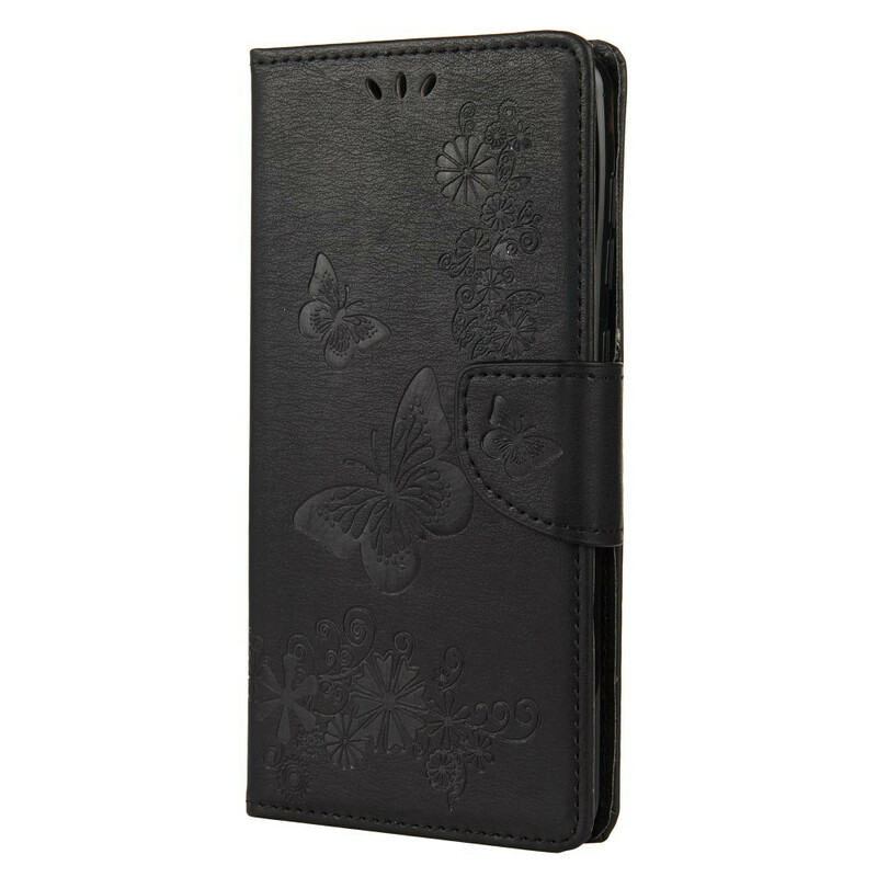 Housse Samsung Galaxy A21s Splendides Papillons à Lanière Housse Samsung Galaxy A21s Splendides Papillons à Lanière