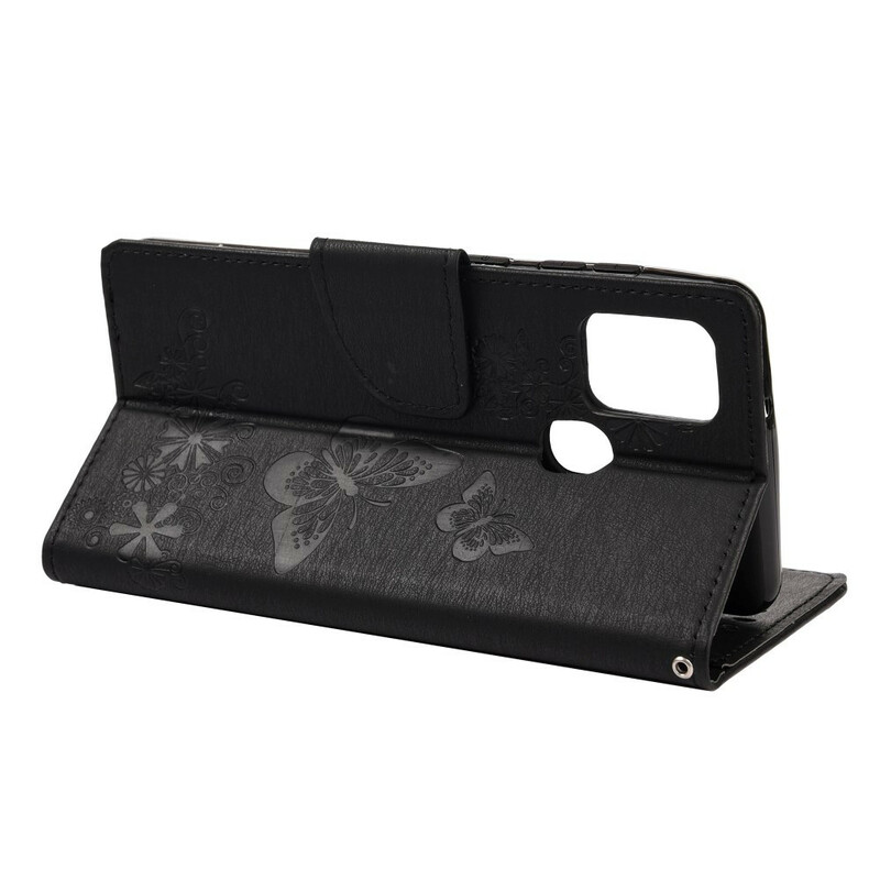Housse Samsung Galaxy A21s Splendides Papillons à Lanière Housse Samsung Galaxy A21s Splendides Papillons à Lanière