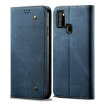 Flip Cover Samsung Galaxy A21s Tissu Jeans Flip Cover Samsung Galaxy A21s Tissu Jeans