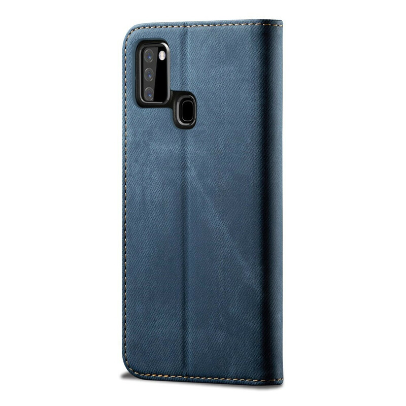 Flip Cover Samsung Galaxy A21s Tissu Jeans Flip Cover Samsung Galaxy A21s Tissu Jeans