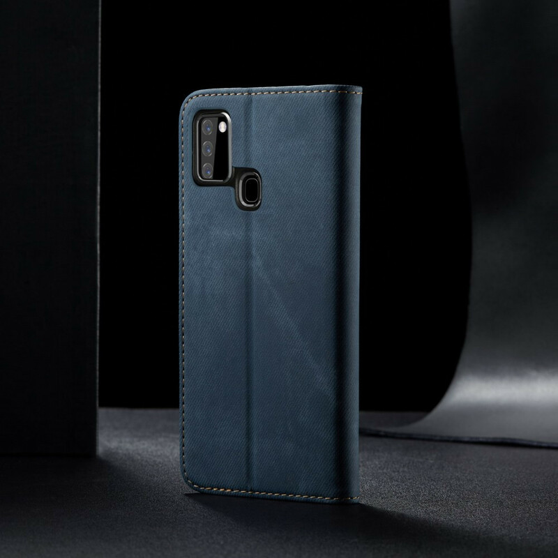 Flip Cover Samsung Galaxy A21s Tissu Jeans Flip Cover Samsung Galaxy A21s Tissu Jeans
