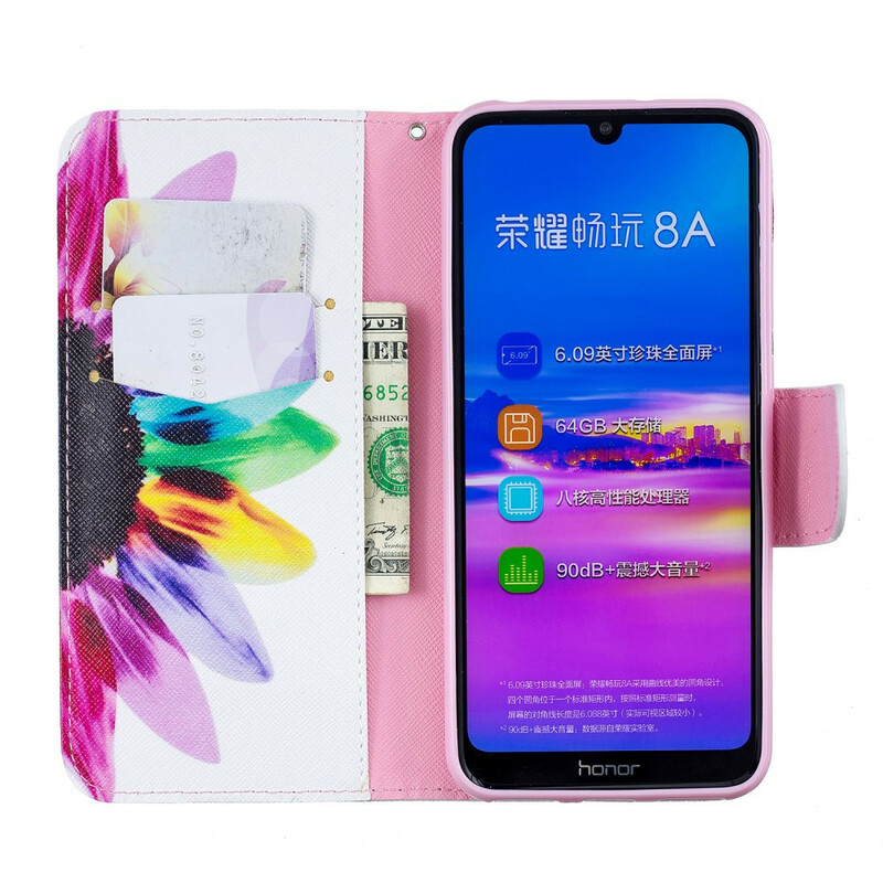 Housse Honor 8A Fleur Aquarelle Housse Honor 8A Fleur Aquarelle