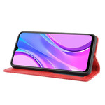 Flip Cover Xiaomi Redmi 9 Effet Cuir Vintage Stylisé