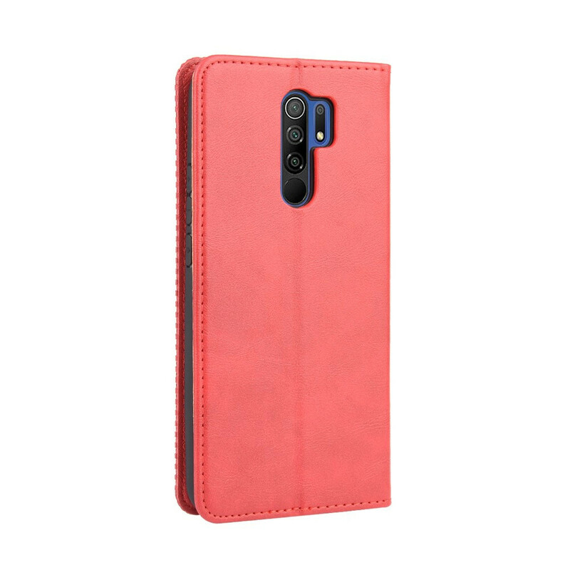 Flip Cover Xiaomi Redmi 9 Effet Cuir Vintage Stylisé Flip Cover Xiaomi Redmi 9 Effet Cuir Vintage Stylisé