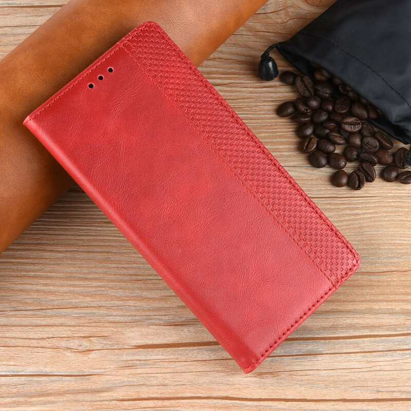 Flip Cover Xiaomi Redmi 9 Effet Cuir Vintage Stylisé