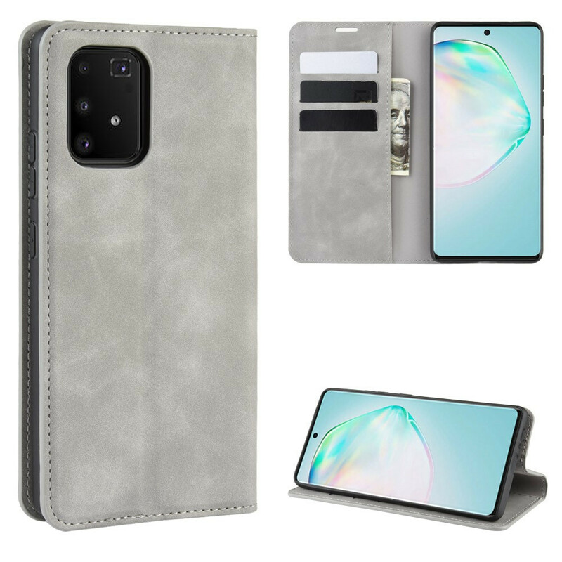 Flip Cover Samsung Galaxy S10 Lite Effet Cuir Douceur