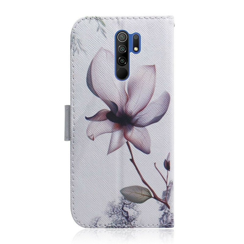 Housse Xiaomi Redmi 9 Fleur Vieux Rose Housse Xiaomi Redmi 9 Fleur Vieux Rose