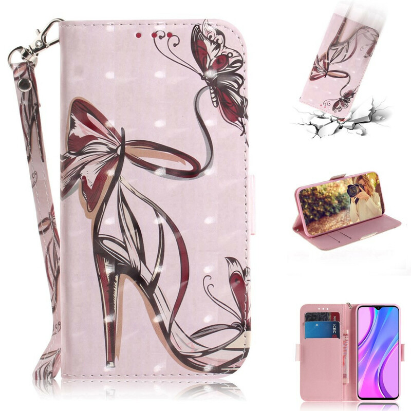 Housse Xiaomi Redmi 9 Escarpin à Lanière Housse Xiaomi Redmi 9 Escarpin à Lanière