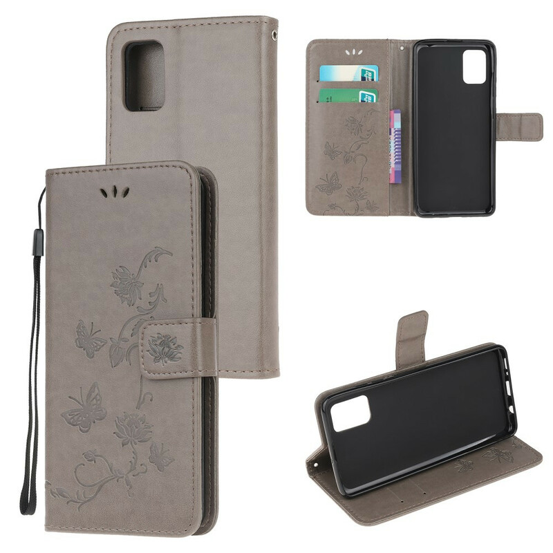 Housse Samsung Galaxy S10 Lite Papillons Et Fleurs À Lanière Housse Samsung Galaxy S10 Lite Papillons Et Fleurs À Lanière