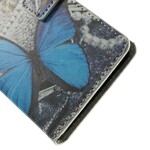 Housse Samsung Galaxy A5 Papillon Bleu