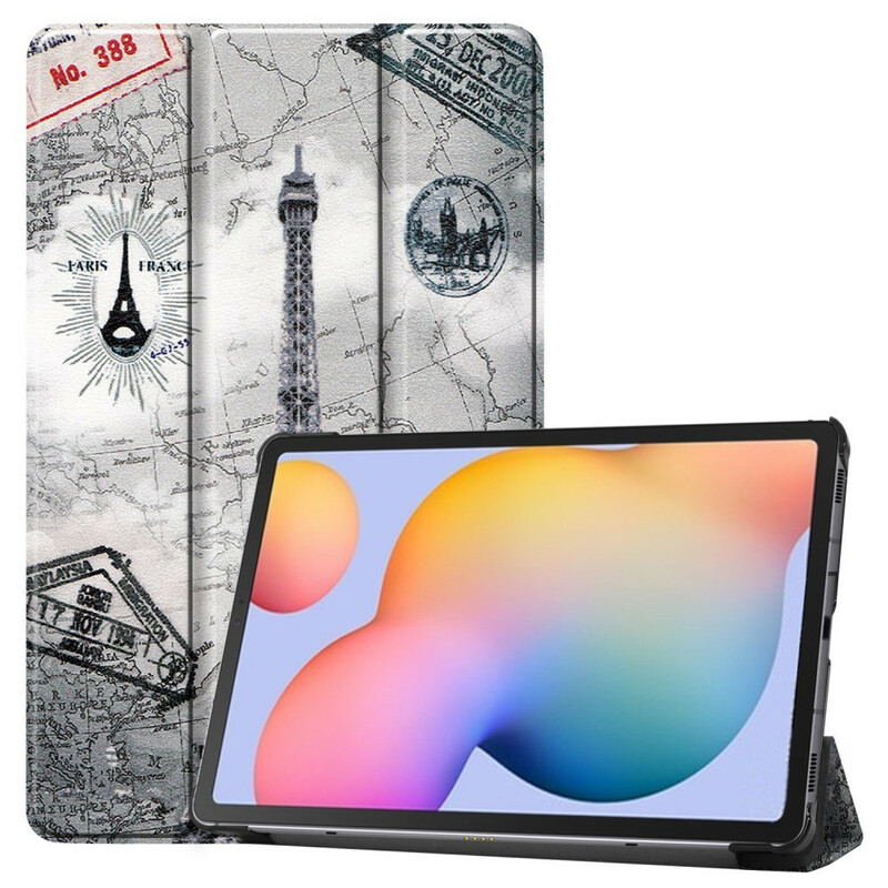 Smart Case Samsung Galaxy Tab S6 Lite Tour Eiffel Rétro