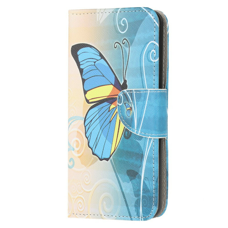 Housse Samsung Galaxy S10 Lite Papillon Bleu et Jaune