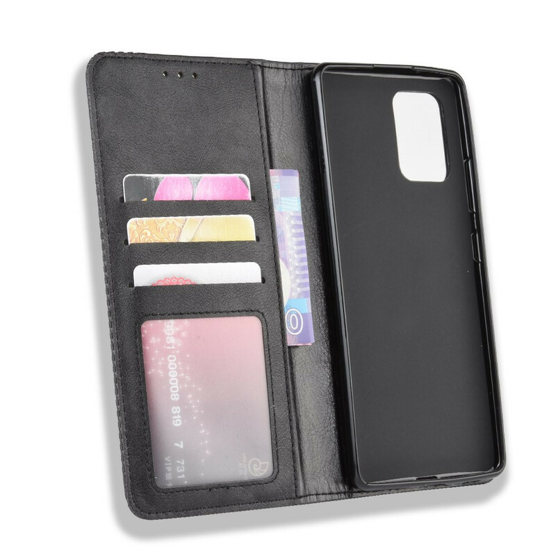 Flip Cover Samsung Galaxy S10 Lite Effet Cuir Vintage Stylisé Flip Cover Samsung Galaxy S10 Lite Effet Cuir Vintage Stylisé
