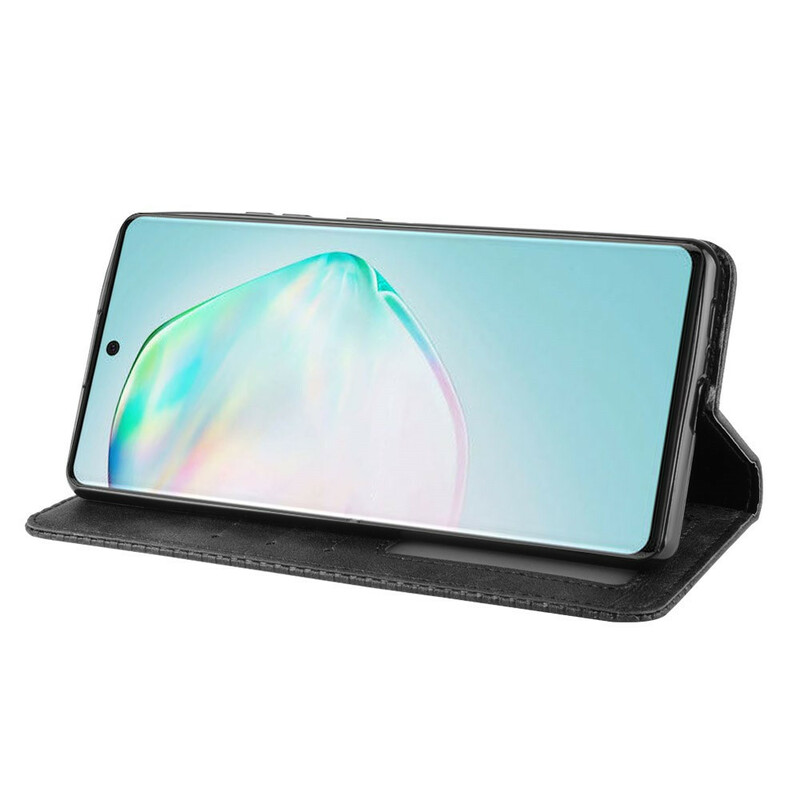 Flip Cover Samsung Galaxy S10 Lite Effet Cuir Vintage Stylisé Flip Cover Samsung Galaxy S10 Lite Effet Cuir Vintage Stylisé