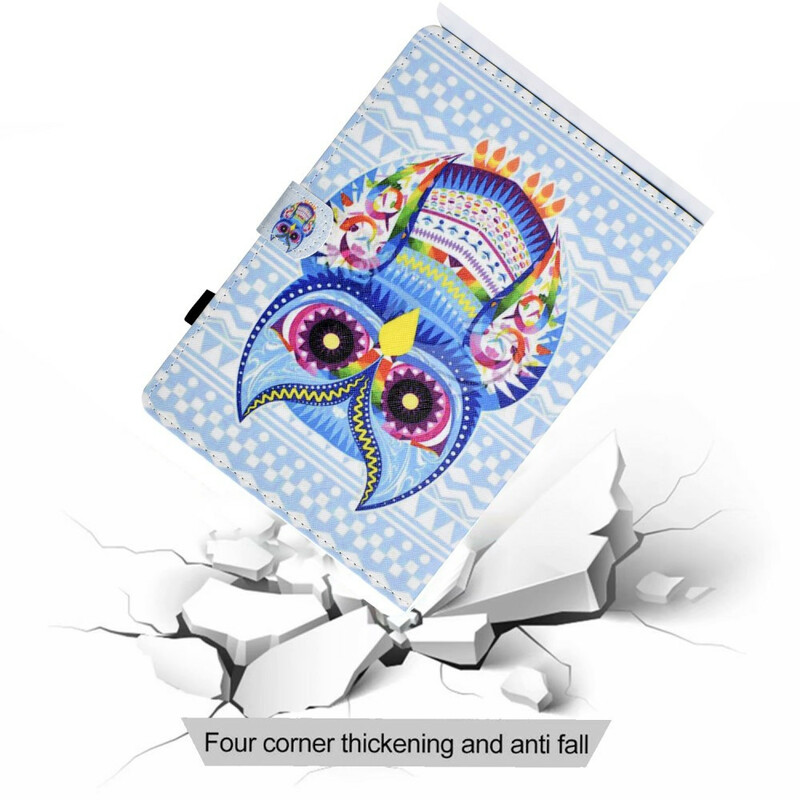 Housse Samsung Galaxy Tab S6 Lite Hibou Tribal Housse Samsung Galaxy Tab S6 Lite Hibou Tribal