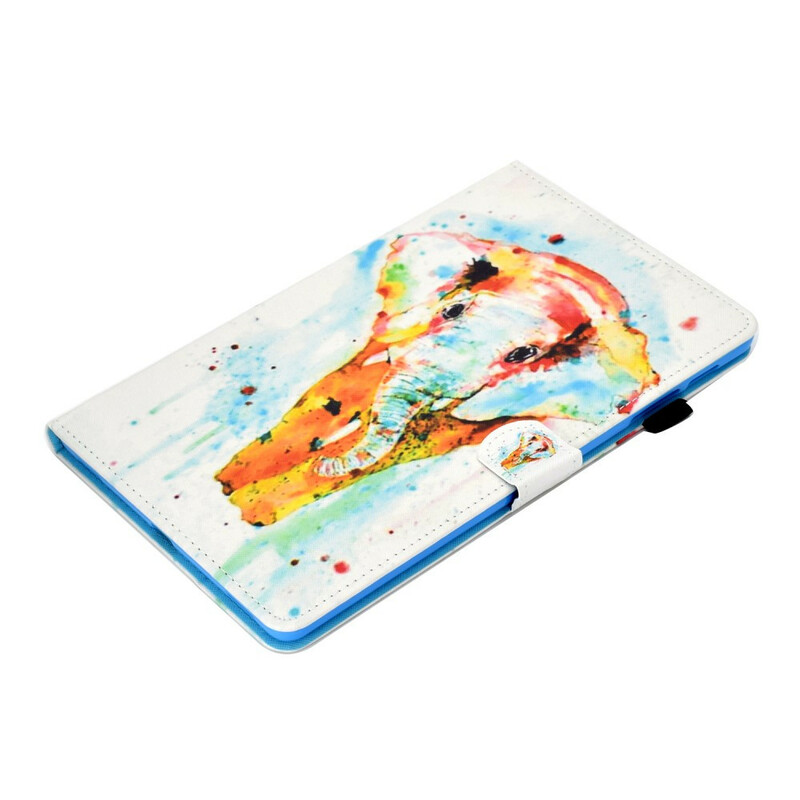 Housse Samsung Galaxy Tab S6 Lite Éléphant Aquarelle