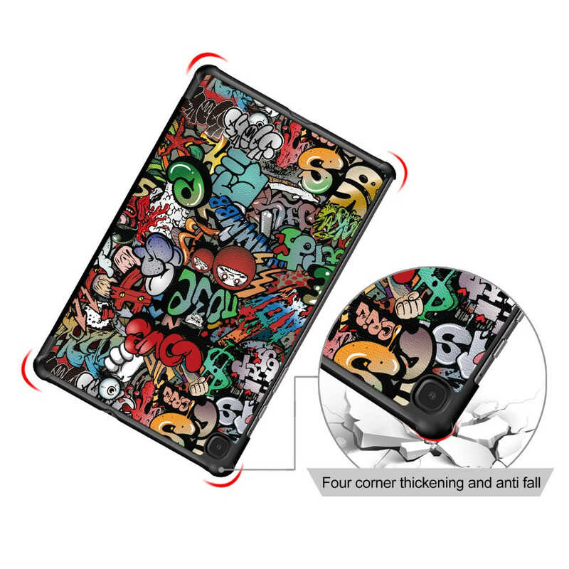 Smart Case Samsung Galaxy Tab S6 Lite Renforcée Graffitis Smart Case Samsung Galaxy Tab S6 Lite Renforcée Graffitis