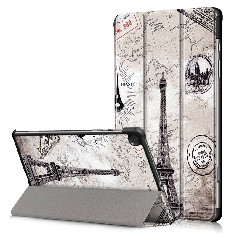 Smart Case Samsung Galaxy Tab S6 Lite Renforcée Tour Eiffel Rétro Smart Case Samsung Galaxy Tab S6 Lite Renforcée Tour Eiffel Rétro