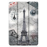 Smart Case Samsung Galaxy Tab S6 Lite Porte-Stylo Tour Eiffel Rétro