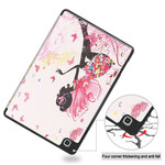 Smart Case Samsung Galaxy Tab S6 Lite Porte-Crayon Fée Florale