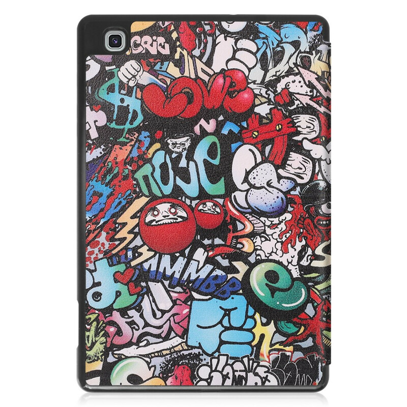 Smart Case Samsung Galaxy Tab S6 Lite Porte-Crayon Graffitis Smart Case Samsung Galaxy Tab S6 Lite Porte-Crayon Graffitis