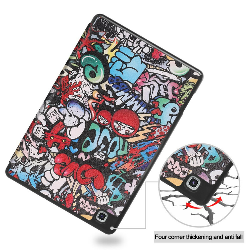 Smart Case Samsung Galaxy Tab S6 Lite Porte-Crayon Graffitis Smart Case Samsung Galaxy Tab S6 Lite Porte-Crayon Graffitis