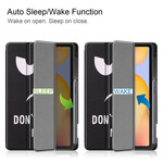 Smart Case Samsung Galaxy Tab S6 Lite Porte-Crayon Don't Touch Me Smart Case Samsung Galaxy Tab S6 Lite Porte-Crayon Don't Touch Me